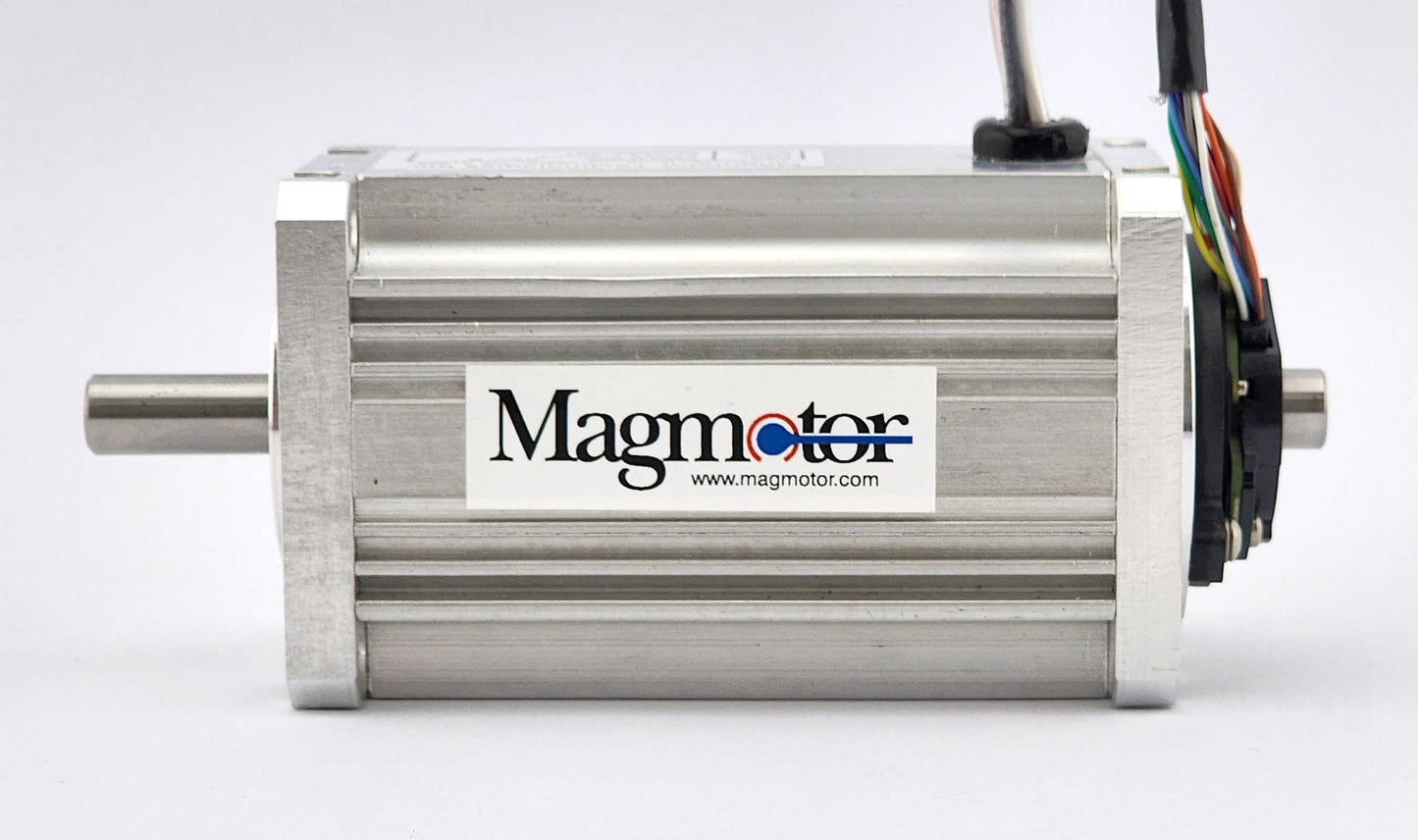 Magmotor BFA23-F-200FE 8 Pole Brushless Motor 730240058 Side View with Magmotor Label