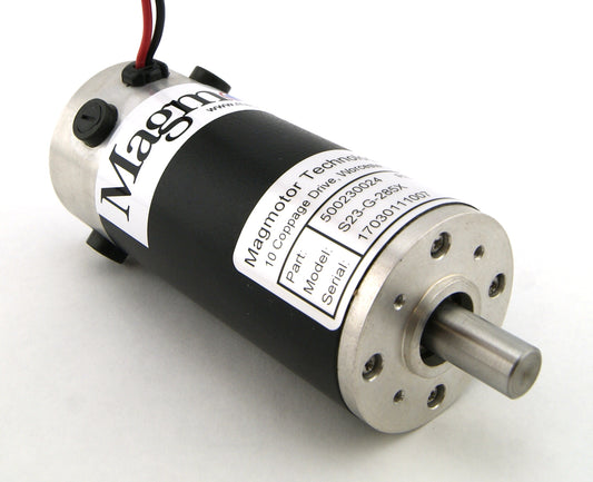 Magmotor S23-G-285X 24 to 24 Volt 4 Pole Brushed Motor 500230024 Front View