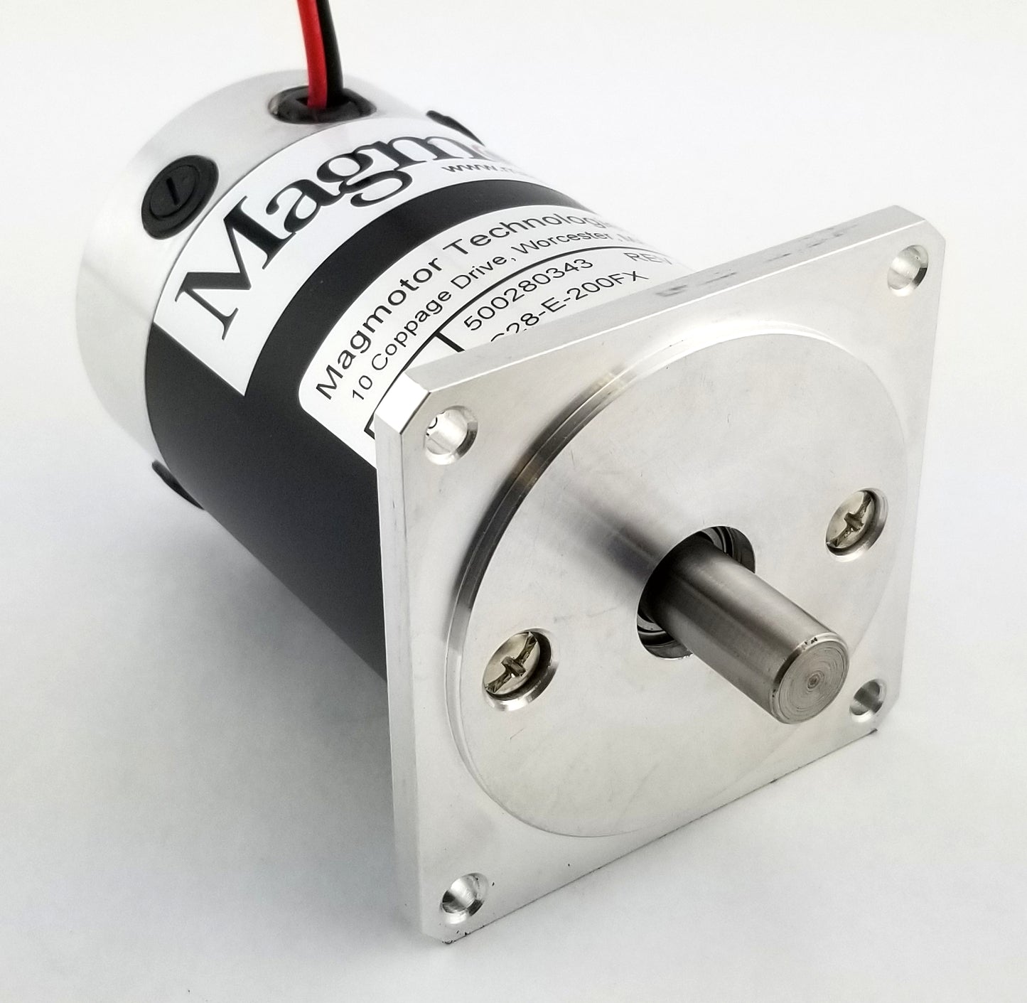 Magmotor S28-E-200FX 12 to 30 Volt 4 Pole Brushed Motor 500280343 Front View