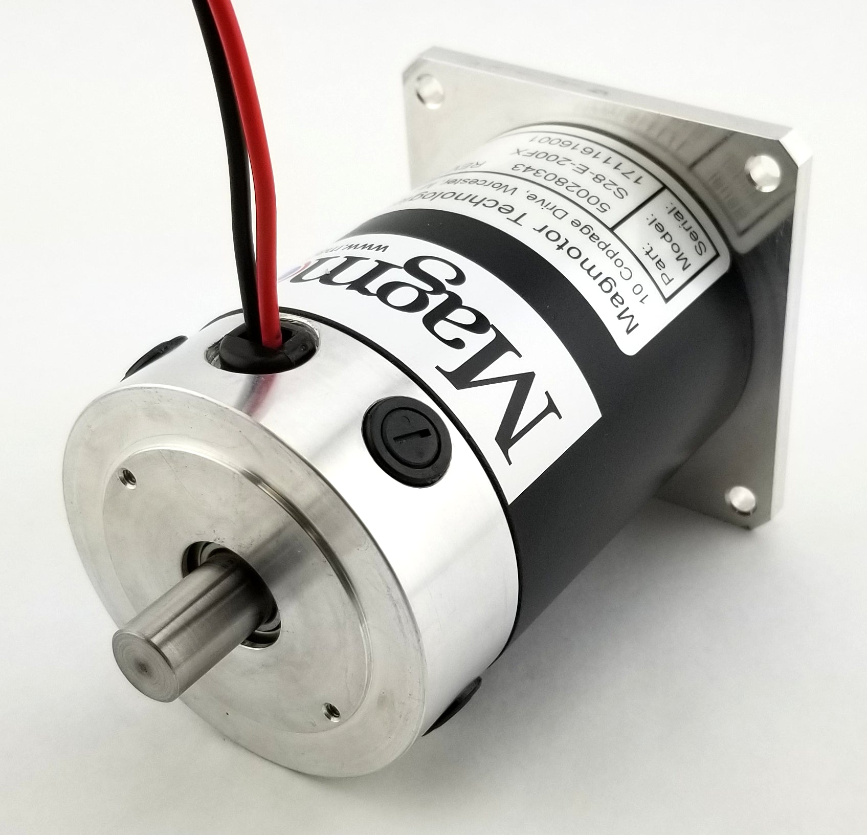 Magmotor S28-E-200FX 12 to 30 Volt 4 Pole Brushed Motor 500280343 Rear View