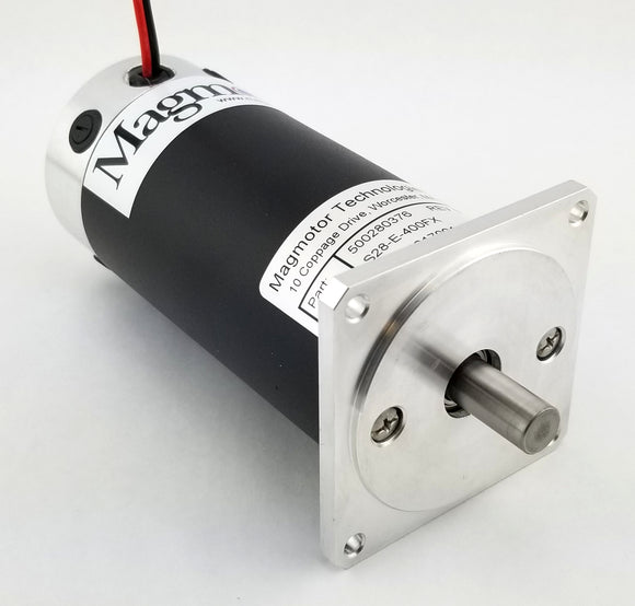 Magmotor S28-E-400FX 36 to 72 Volt 4 Pole Brushed Motor Front View