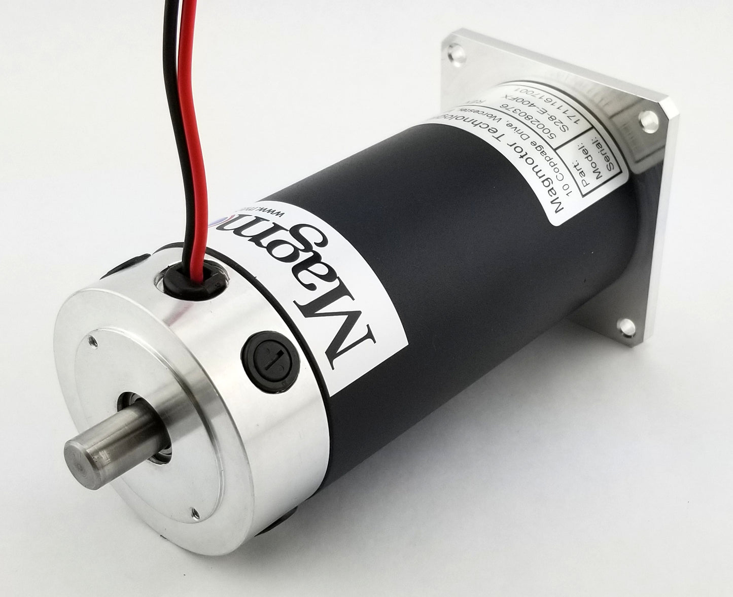 Magmotor S28-E-400FX 36 to 72 Volt 4 Pole Brushed Motor 500280376 Rear View