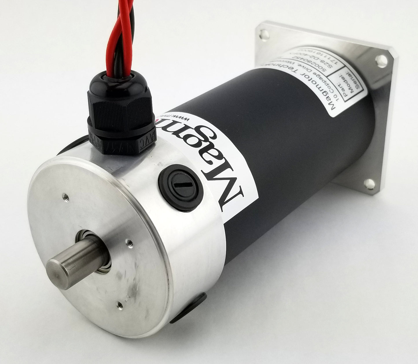 Magmotor S28-D2-400FX 12 to 30 Volt 4 Pole Brushed Motor 500280452 Rear View