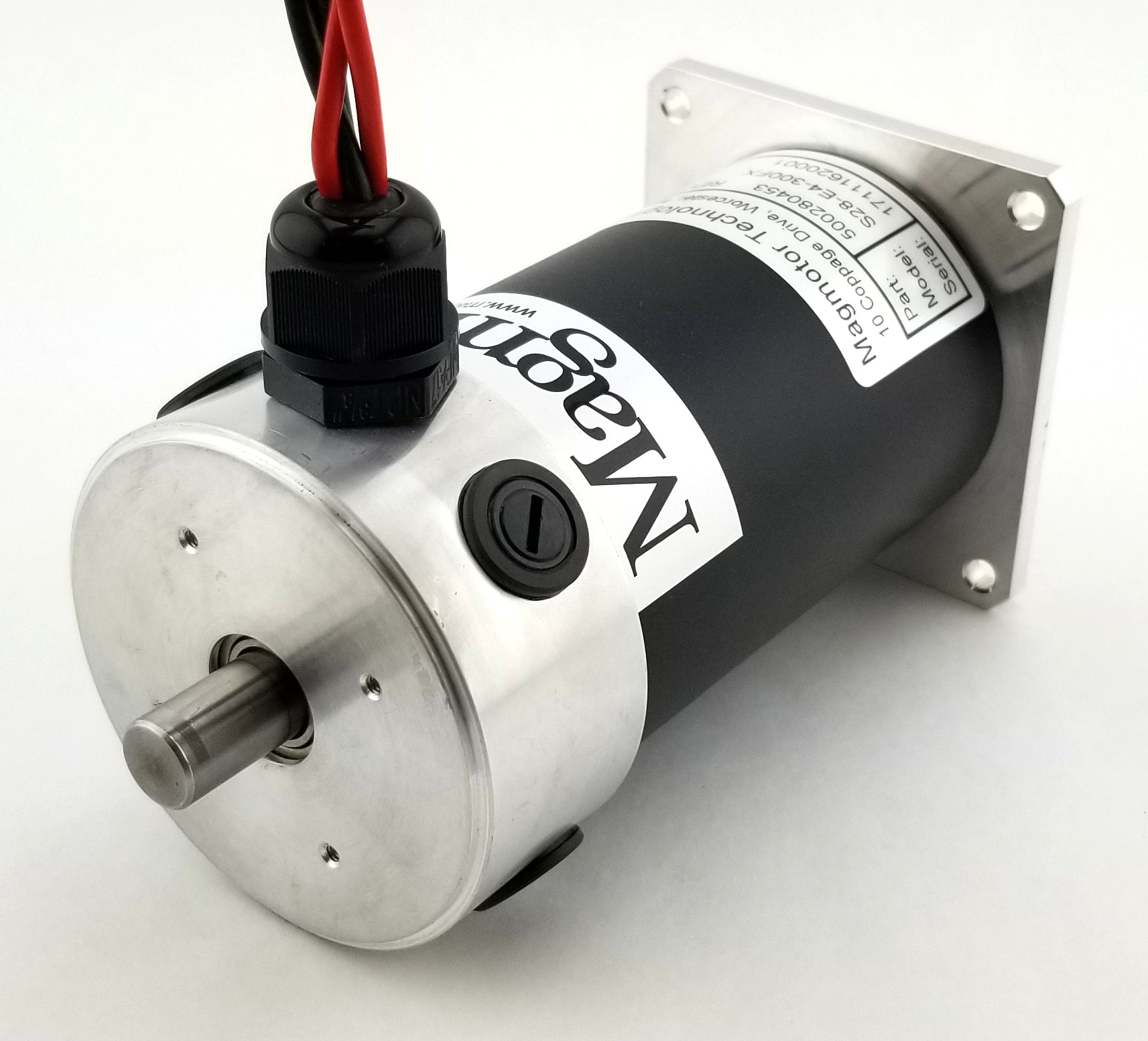 Magmotor S28-E4-300FX 12 to 24 Volt 4 Pole Brushed Motor 500280453 Rear View