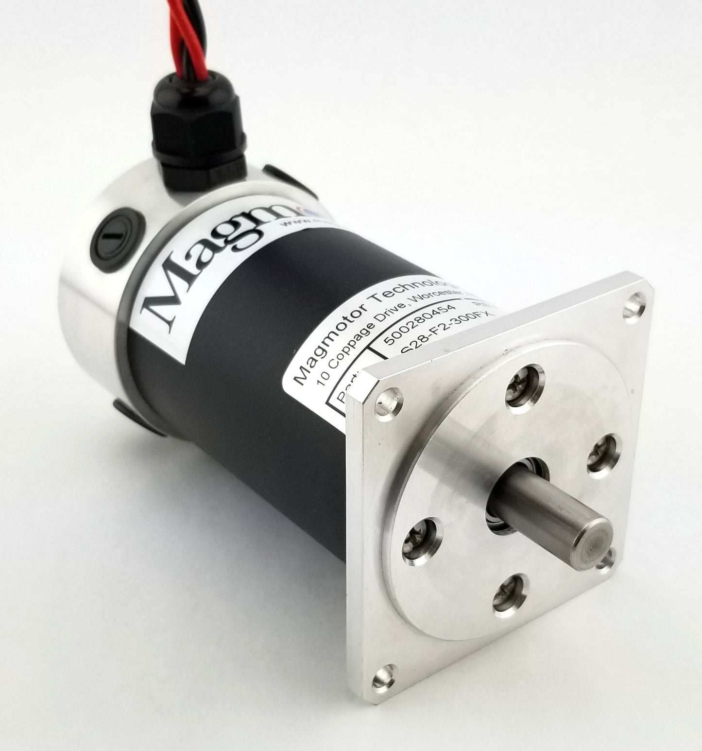 Magmotor S28-F2-300FX 24 to 36 Volt 4 Pole Brushed Motor 500280454 Front View
