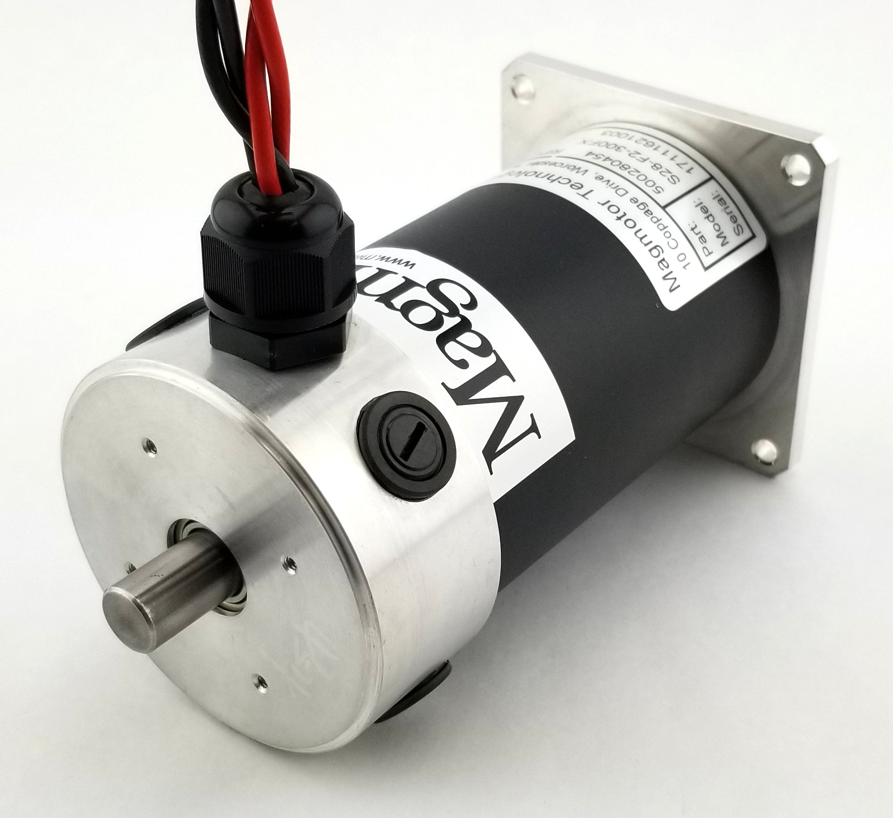 Magmotor S28-F2-300FX 24 to 36 Volt 4 Pole Brushed Motor 500280454 Rear View