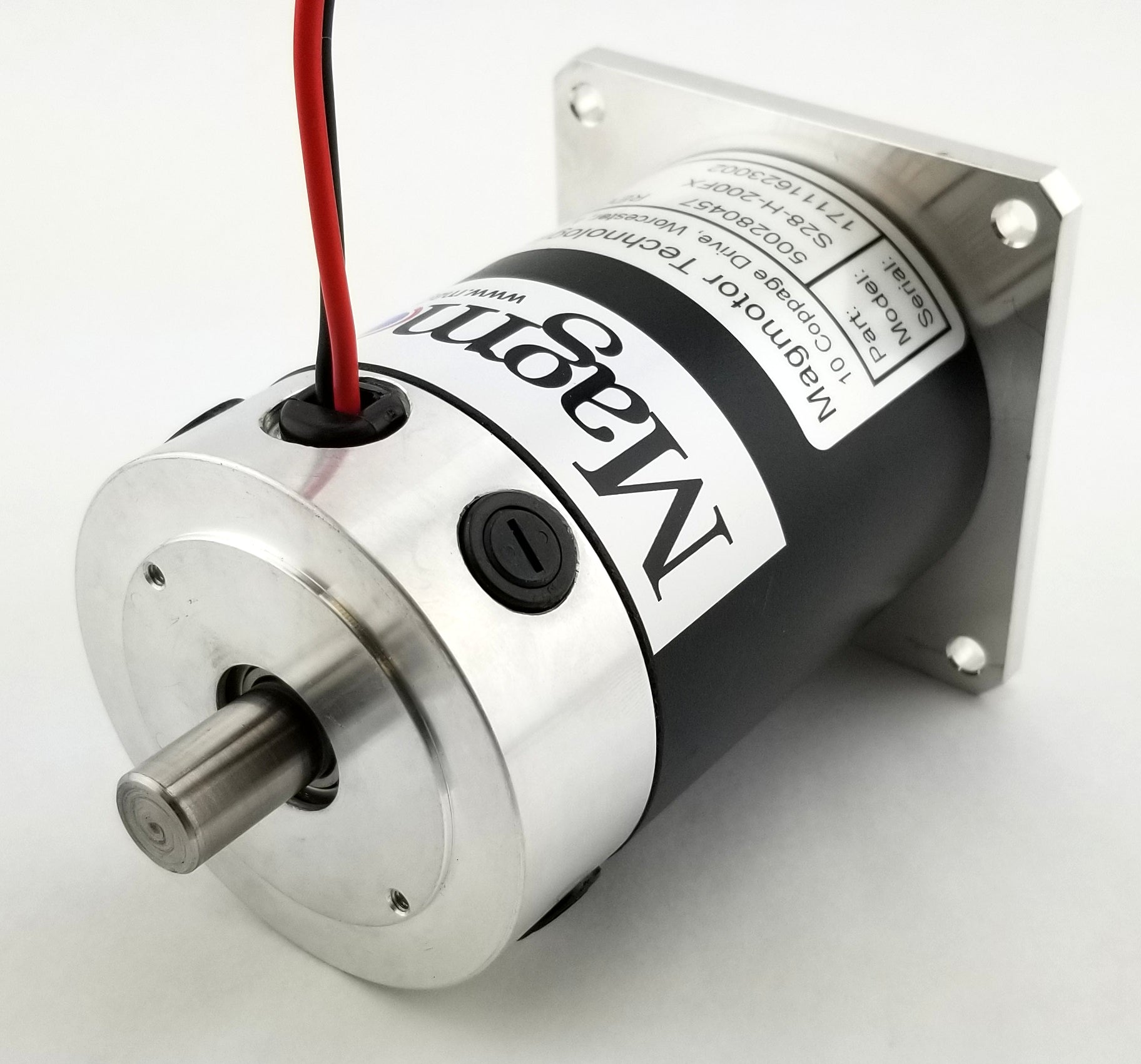 Magmotor S28-H-200FX 36 to 72 Volt 4 Pole Brushed Motor 500280457 Rear View