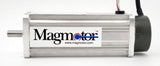 Magmotor BFA23-2F-400FE 24 to 72 Volt 8 Pole Brushless Motor Side View with Label